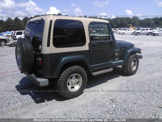 1J4FA59S8YP701245 - 2000 JEEP WRANGLER / TJ SAHARA GREEN photo 4