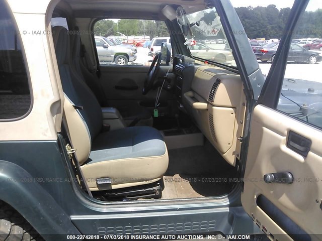 1J4FA59S8YP701245 - 2000 JEEP WRANGLER / TJ SAHARA GREEN photo 5