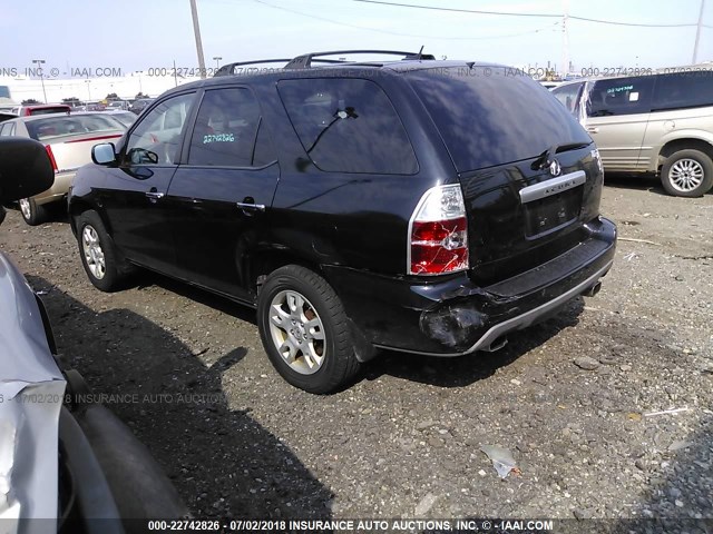 2HNYD18845H553318 - 2005 ACURA MDX TOURING BLACK photo 3