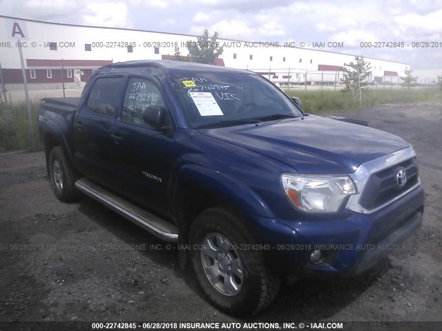 3TMLU4EN0EM159330 - 2014 TOYOTA TACOMA DOUBLE CAB 蓝色 照片 1