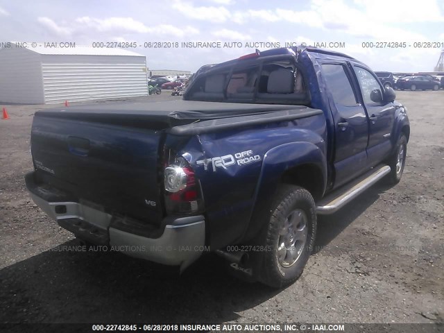 3TMLU4EN0EM159330 - 2014 TOYOTA TACOMA DOUBLE CAB 蓝色 照片 4