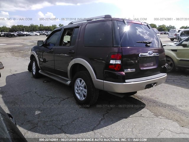 1FMEU64E06UB42865 - 2006 FORD EXPLORER EDDIE BAUER MAROON photo 3