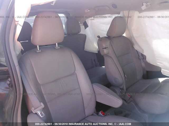 5TDYK3DC0FS643036 - 2015 TOYOTA SIENNA XLE/LIMITED GRAY photo 8