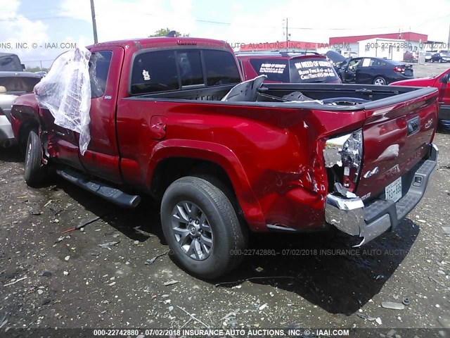 5TFSX5EN9GX042836 - 2016 TOYOTA TACOMA ACCESS CAB/SR/SR5 RED photo 3