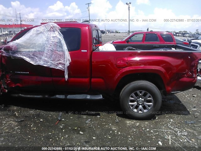 5TFSX5EN9GX042836 - 2016 TOYOTA TACOMA ACCESS CAB/SR/SR5 RED photo 6