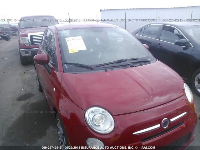 3C3CFFBR5CT363772 - 2012 FIAT 500 SPORT RED photo 6