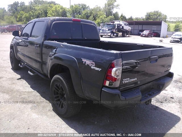 5TFMU4FN4DX018210 - 2013 TOYOTA TACOMA DOUBLE CAB LONG BED BLACK photo 3