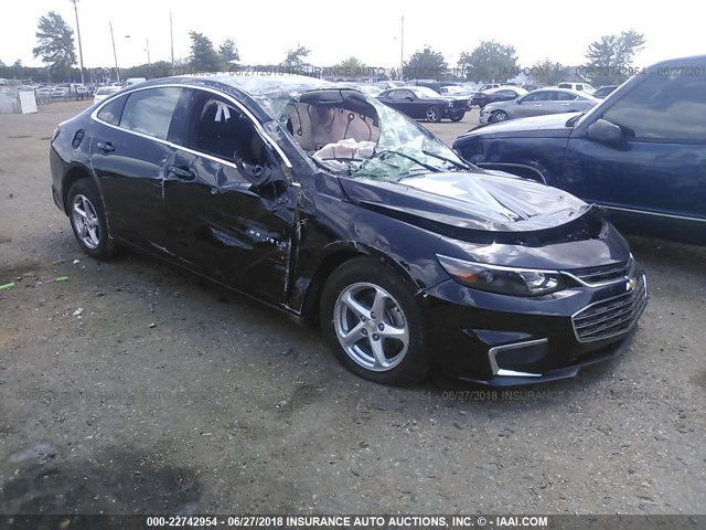 1G1ZB5ST7JF104840 - 2018 CHEVROLET MALIBU LS შავი ფოტო 1