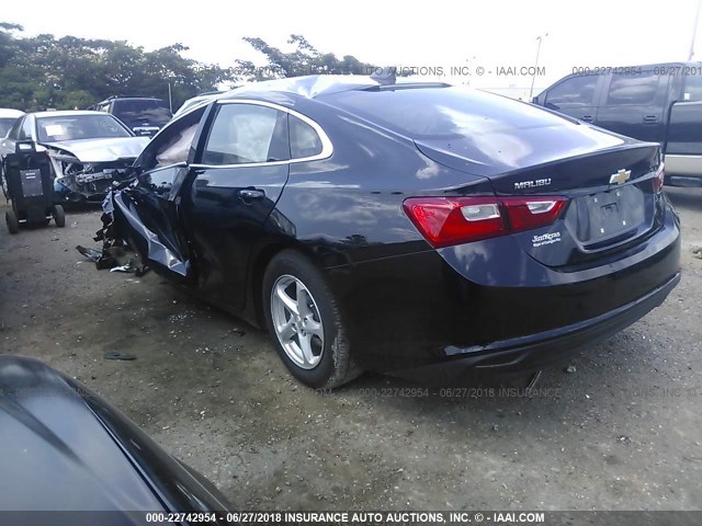 1G1ZB5ST7JF104840 - 2018 CHEVROLET MALIBU LS შავი ფოტო 3