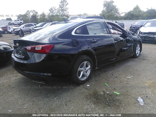 1G1ZB5ST7JF104840 - 2018 CHEVROLET MALIBU LS შავი ფოტო 4