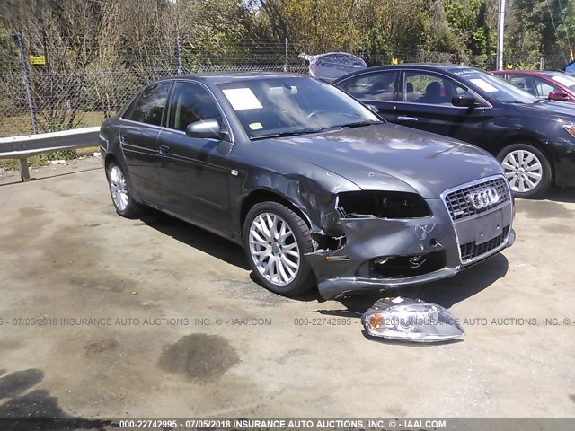 WAUDF78E88A144987 - 2008 AUDI A4 2.0T QUATTRO GRAY photo 1