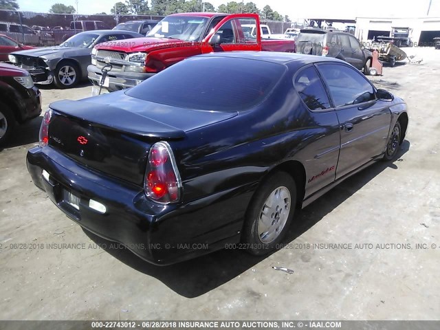 2G1WX15K729271340 - 2002 CHEVROLET MONTE CARLO SS შავი ფოტო 4