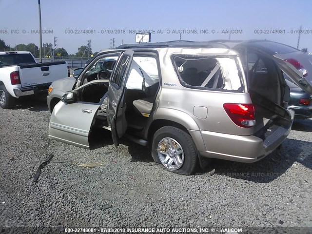 5TDZT38A96S278513 - 2006 TOYOTA SEQUOIA LIMITED GOLD photo 3