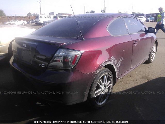JTKDE167250022451 - 2005 TOYOTA SCION TC 栗色 照片 4