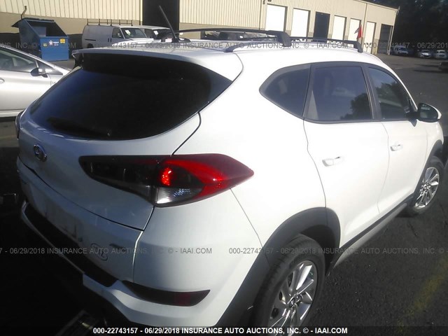 KM8J3CA41HU352793 - 2017 HYUNDAI TUCSON LIMITED/SPORT AND ECO/SE WHITE photo 4