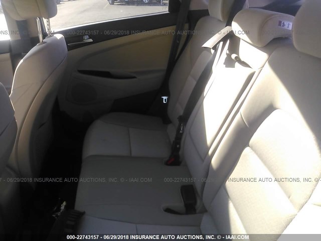 KM8J3CA41HU352793 - 2017 HYUNDAI TUCSON LIMITED/SPORT AND ECO/SE WHITE photo 8