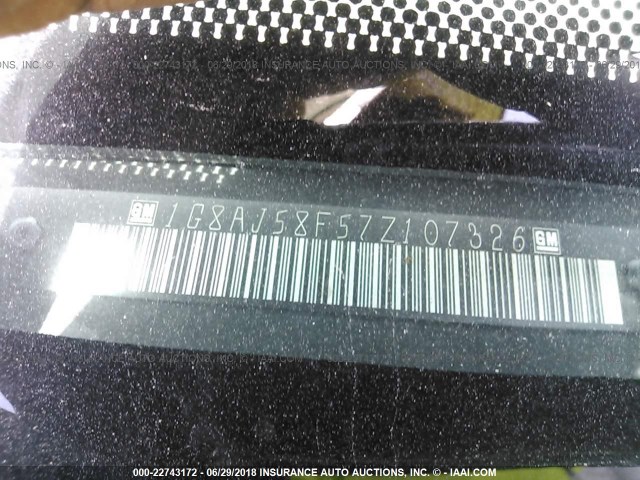 1G8AJ58F57Z107326 - 2007 SATURN ION LEVEL 2 灰色 照片 9