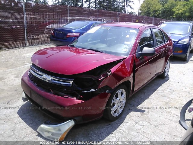 1FAHP36N19W115046 - 2009 FORD FOCUS SES MAROON photo 2