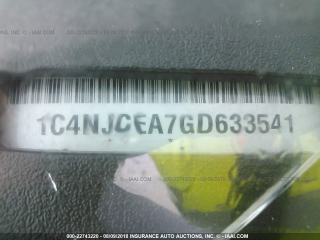 1C4NJCEA7GD633541 - 2016 JEEP COMPASS LATITUDE 蓝色 照片 9