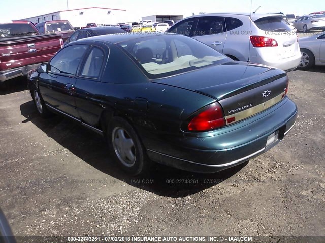 2G1WW12M8X9281522 - 1999 CHEVROLET MONTE CARLO LS მწვანე ფოტო 3