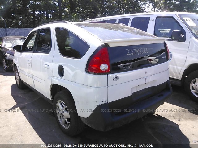 3G7DB03E65S501122 - 2005 PONTIAC AZTEK WHITE photo 3