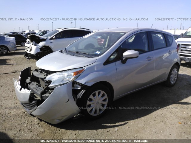 3N1CE2CP6GL355662 - 2016 NISSAN VERSA NOTE S/S PLUS/SV/SL/SR SILVER photo 2