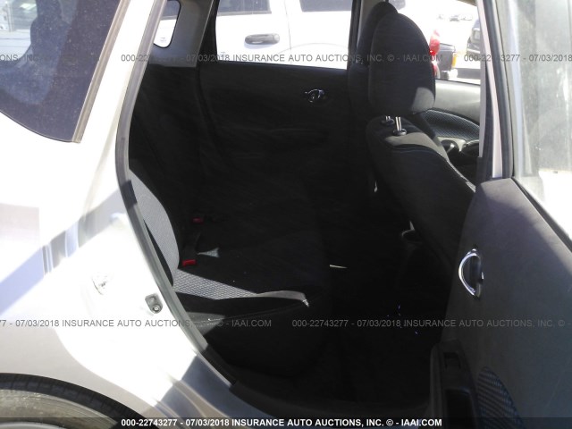 3N1CE2CP6GL355662 - 2016 NISSAN VERSA NOTE S/S PLUS/SV/SL/SR SILVER photo 8