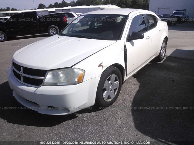 1B3CC4FB1AN171270 - 2010 DODGE AVENGER SXT WHITE photo 2