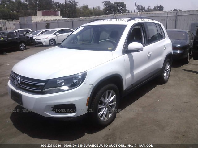 WVGBV7AX5HK046935 - 2017 VOLKSWAGEN TIGUAN S/LIMITED WHITE photo 2