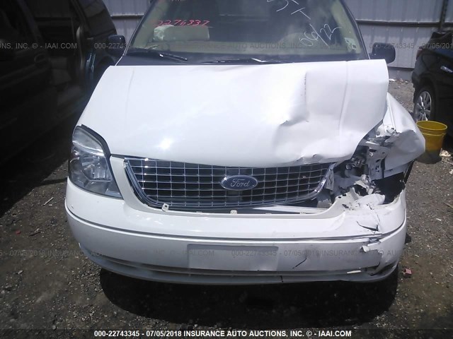 2FMZA52206BA22079 - 2006 FORD FREESTAR SEL WHITE photo 10