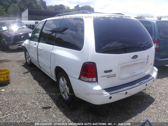 2FMZA52206BA22079 - 2006 FORD FREESTAR SEL WHITE photo 3