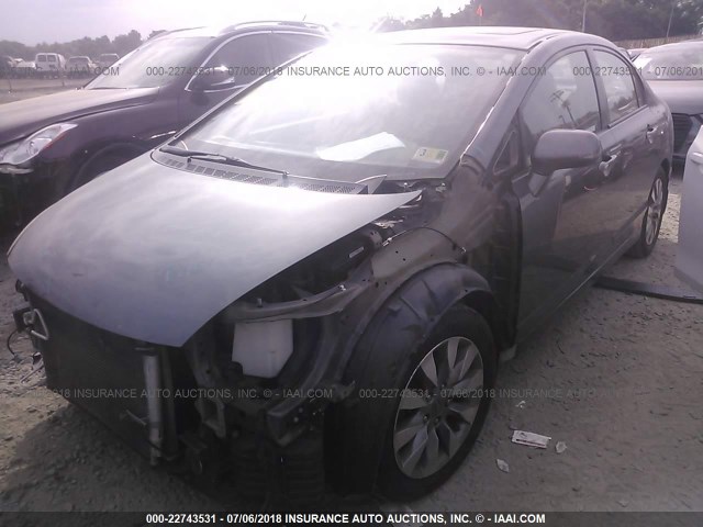 2HGFA1F92AH527166 - 2010 HONDA CIVIC EXL GRAY photo 2