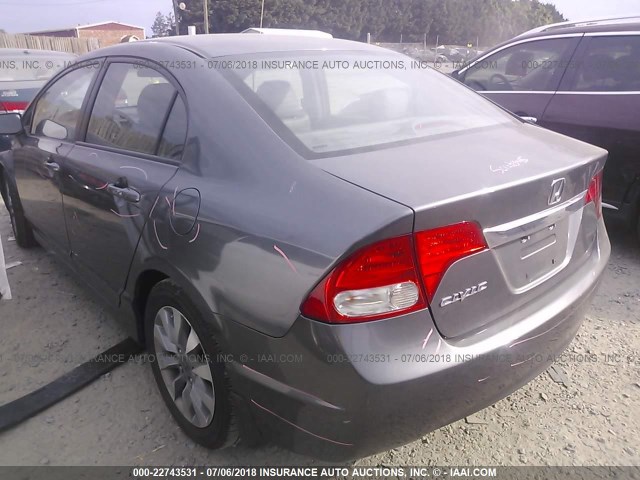 2HGFA1F92AH527166 - 2010 HONDA CIVIC EXL GRAY photo 3