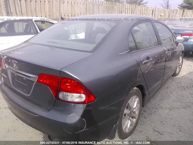 2HGFA1F92AH527166 - 2010 HONDA CIVIC EXL GRAY photo 4