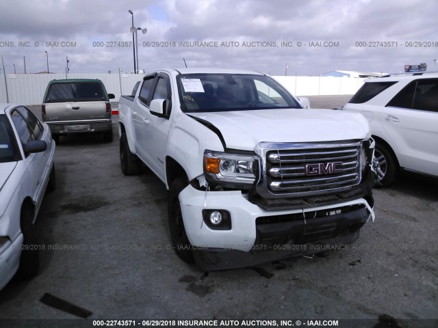 1GTG5BE32F1270994 - 2015 GMC CANYON SLE WHITE photo 1