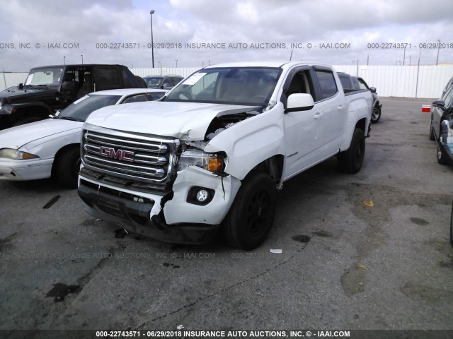 1GTG5BE32F1270994 - 2015 GMC CANYON SLE WHITE photo 2