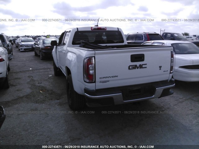 1GTG5BE32F1270994 - 2015 GMC CANYON SLE WHITE photo 3