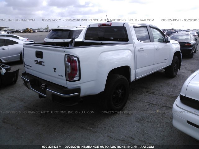 1GTG5BE32F1270994 - 2015 GMC CANYON SLE WHITE photo 4