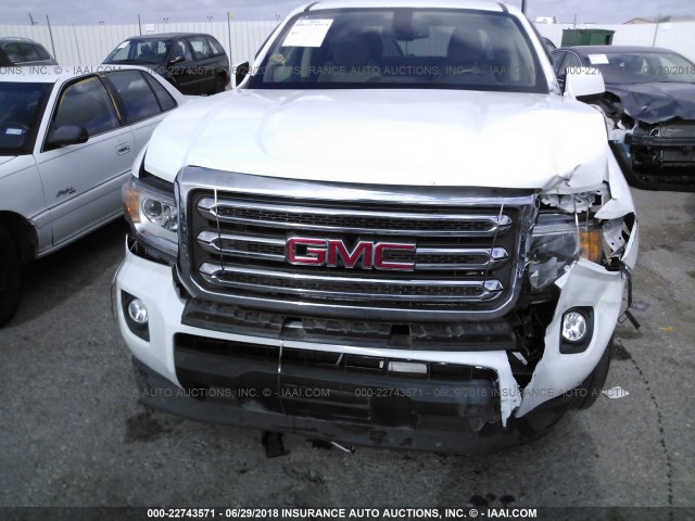 1GTG5BE32F1270994 - 2015 GMC CANYON SLE WHITE photo 6