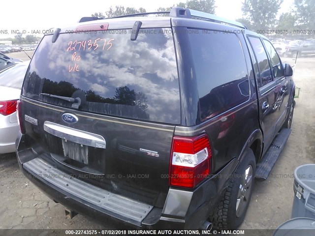 1FMFU20578LA32181 - 2008 FORD EXPEDITION LIMITED BLACK photo 4