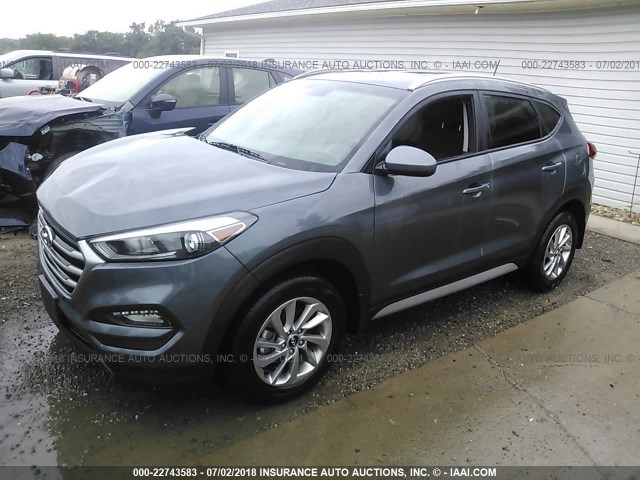 KM8J3CA48HU521756 - 2017 HYUNDAI TUCSON LIMITED/SPORT AND ECO/SE GRAY photo 2