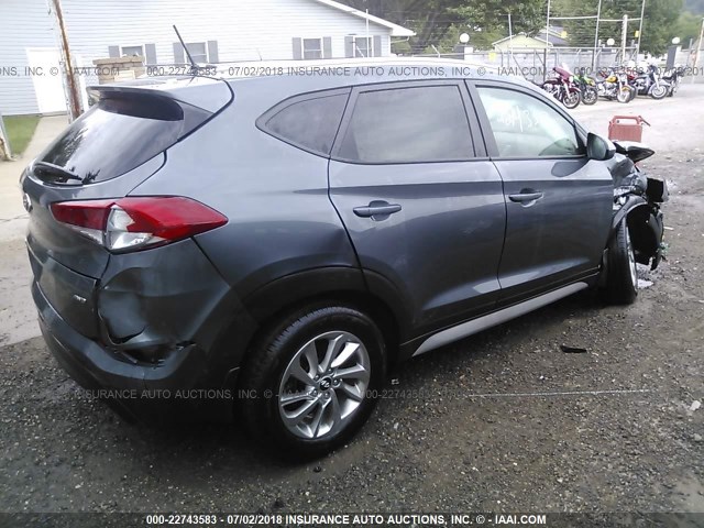 KM8J3CA48HU521756 - 2017 HYUNDAI TUCSON LIMITED/SPORT AND ECO/SE GRAY photo 4