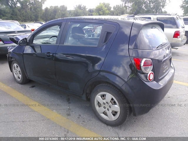 1G1JA6SH6D4243228 - 2013 CHEVROLET SONIC LS 黑色 照片 3