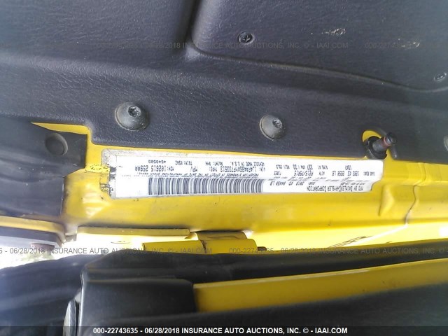 1J4FA49SXYP733513 - 2000 JEEP WRANGLER / TJ SPORT YELLOW photo 9