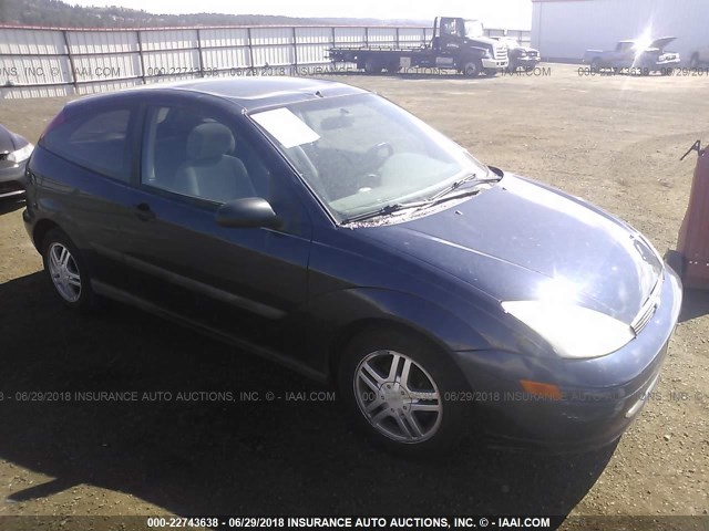 3FAHP31381R108026 - 2001 FORD FOCUS ZX3 BLUE photo 1