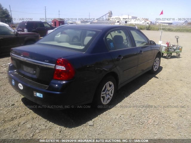 1G1ZS58F37F293710 - 2007 CHEVROLET MALIBU LS BLUE photo 4