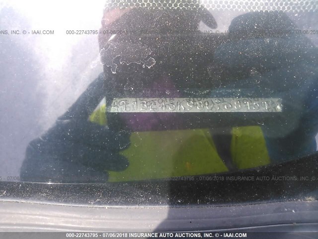 4T1BE46K98U768151 - 2008 TOYOTA CAMRY CE/LE/XLE/SE Light Blue photo 9