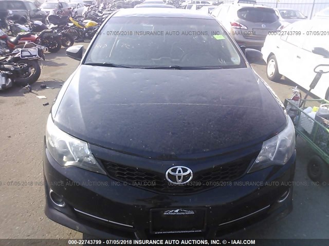 4T1BF1FK0CU062142 - 2012 TOYOTA CAMRY SE/LE/XLE BLACK photo 6