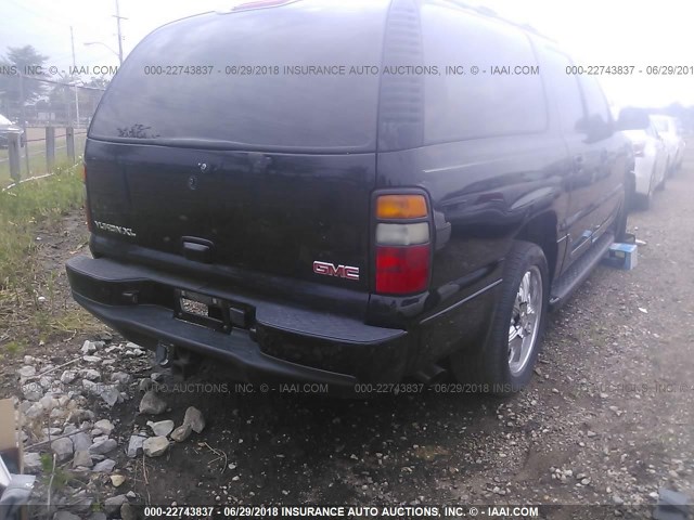 1GKFK66U45J198167 - 2005 GMC YUKON XL DENALI BLACK photo 4