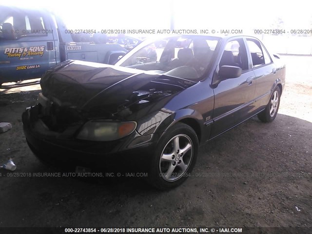 JM1BJ225510423961 - 2001 MAZDA PROTEGE LX/ES შავი ფოტო 2